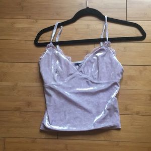 Cropped lavender top